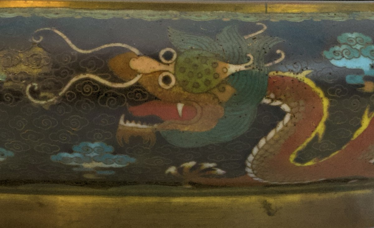 Ciotola In Bronzo Cloisonné - Cina Fine XIX Secolo-photo-4
